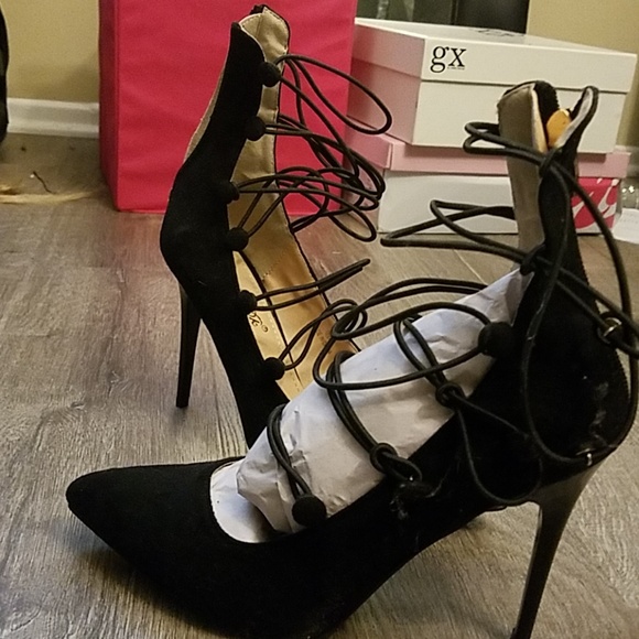 Fashion strappy pointed toe heels - Picture 2 of 6